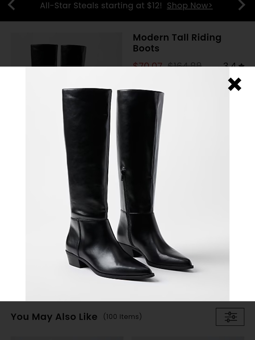Loft Modern Tall Riding Boots - Black